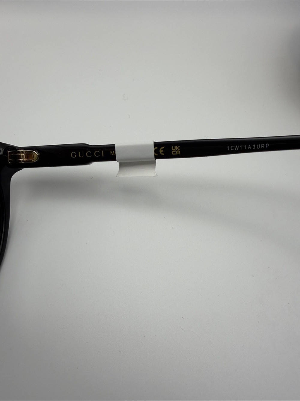 NEW Gucci Black Round-Edge Sleek Sunglasses - Picture 6 of 10